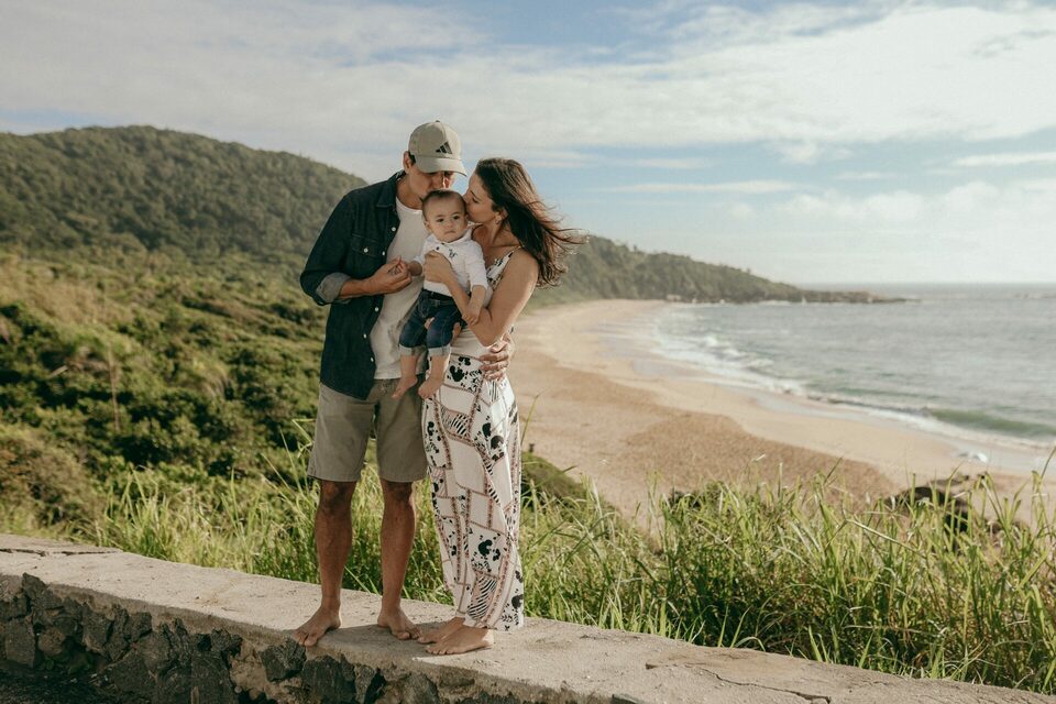 Ensaio de Família em Balneário Camboriú - Marília, Thiago e Benício
